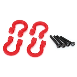 TRAXXAS TRA8234R TRX-4 Bumper D-rings, red (front or rear)/ 2.0x12 CS (4)