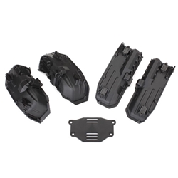 TRAXXAS TRA8080 TRX-4 Fenders, inner (narrow), front & rear (2 each)/ rock light covers (8)/ battery plate/ 3x8 flat
