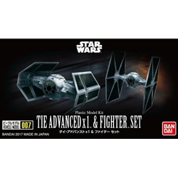 BANDAI/GUNDAM BAN0214502 TIE ADVANCED x 1 & FIGHTER SET Plastic Kit VEHICLE MODEL 007